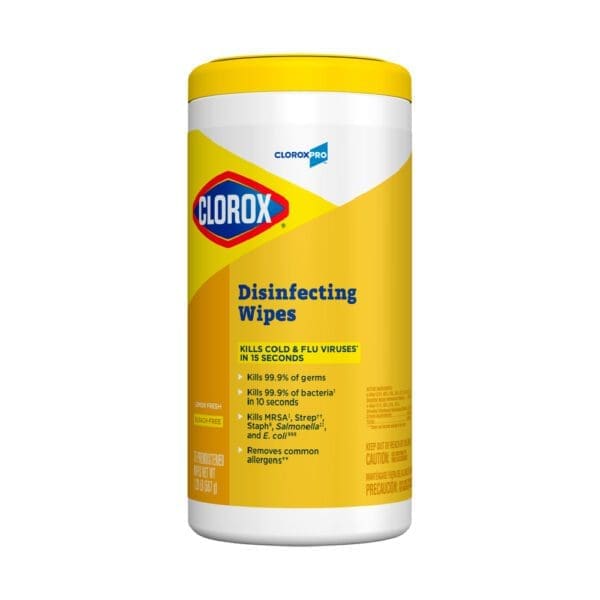 CloroxPro™ Clorox® Disinfecting Wipes in Lemon Fresh scent, 6 packs of 75 wipes